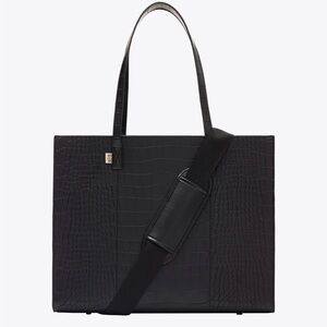 Beis | The Large Work Tote | Black Croc